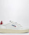 AUTRY Medalist Low sneakers in white/dark red leather