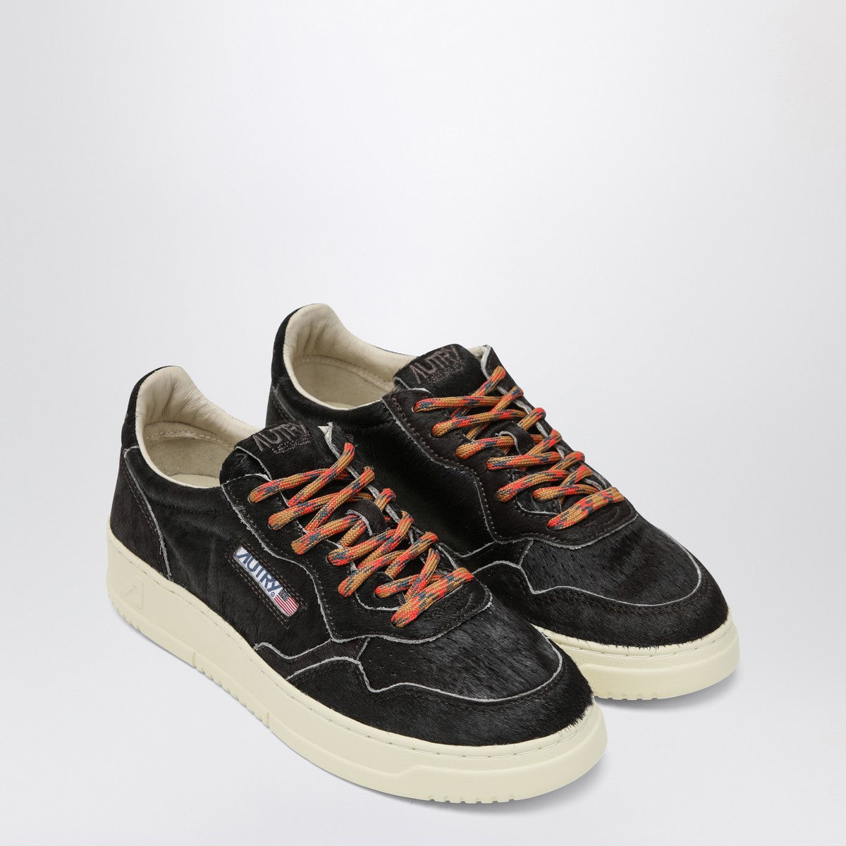 AUTRY Medalist sneakers in Chocolate pony skin