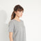AVA 6 T shirt en cachemire déjaugé col rond manches courtes avec finitions ciselées gris clair-t-shirt femme-Studio Cashmere8-XL-SC8-00441-gris clair-Urbanheer