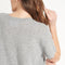 AVA 6 T shirt en cachemire déjaugé col rond manches courtes avec finitions ciselées gris clair-t-shirt femme-Studio Cashmere8-XL-SC8-00441-gris clair-Urbanheer