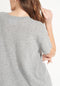 AVA 6 T shirt en cachemire déjaugé col rond manches courtes avec finitions ciselées gris clair-t-shirt femme-Studio Cashmere8-XL-SC8-00441-gris clair-Urbanheer