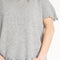 AVA 6 T shirt en cachemire déjaugé col rond manches courtes avec finitions ciselées gris clair-t-shirt femme-Studio Cashmere8-XL-SC8-00441-gris clair-Urbanheer