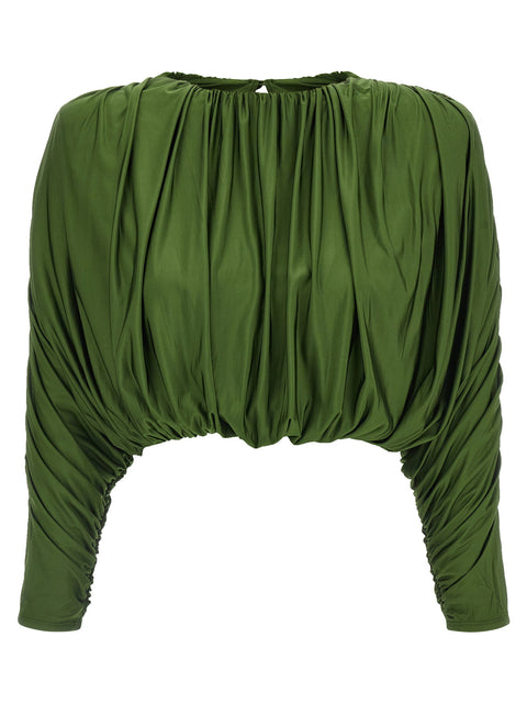 Self-Portrait Short Top With Ripples
