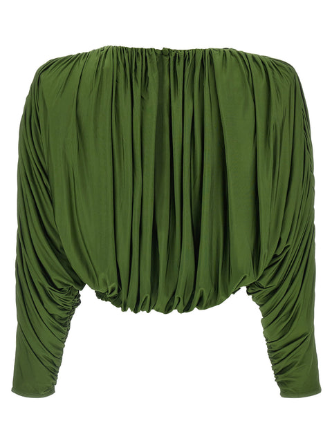 Self-Portrait Short Top With Ripples