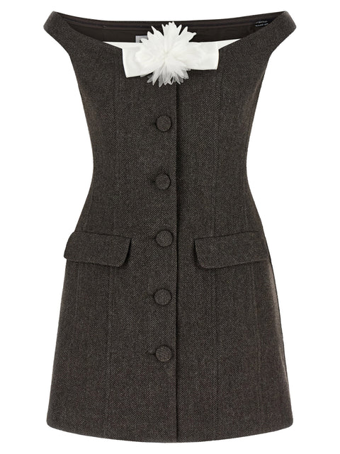 Self-Portrait Bardot Neckline Dress