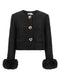 Self-Portrait Bouclé Fur Jacket