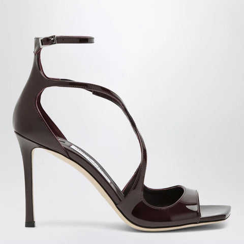 Jimmy Choo Azia sandals in deep red patent leather