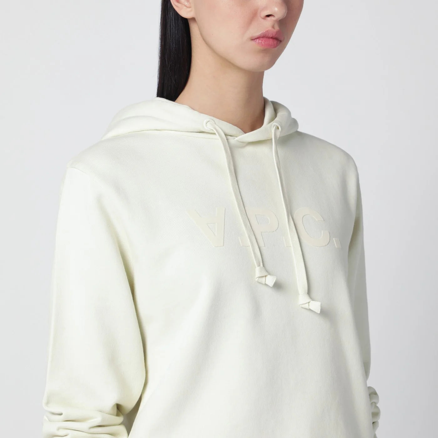 A.P.C. Ecru sweatshirt with logo print
