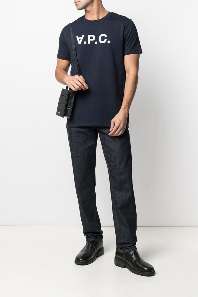 A.P.C. T-shirts and Polos Blue-men > clothing > topwear-A.P.C.-XL-Blue-Urbanheer