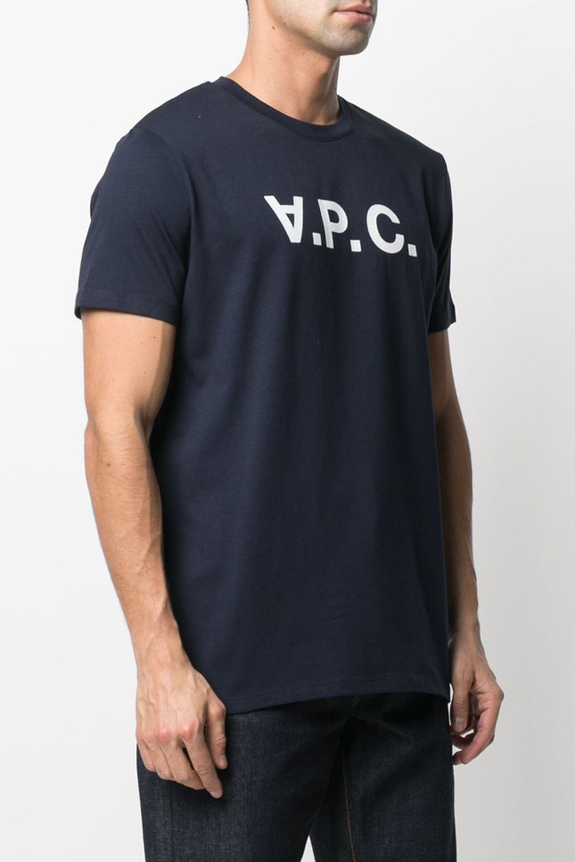 A.P.C. T-shirts and Polos Blue-men > clothing > topwear-A.P.C.-XL-Blue-Urbanheer