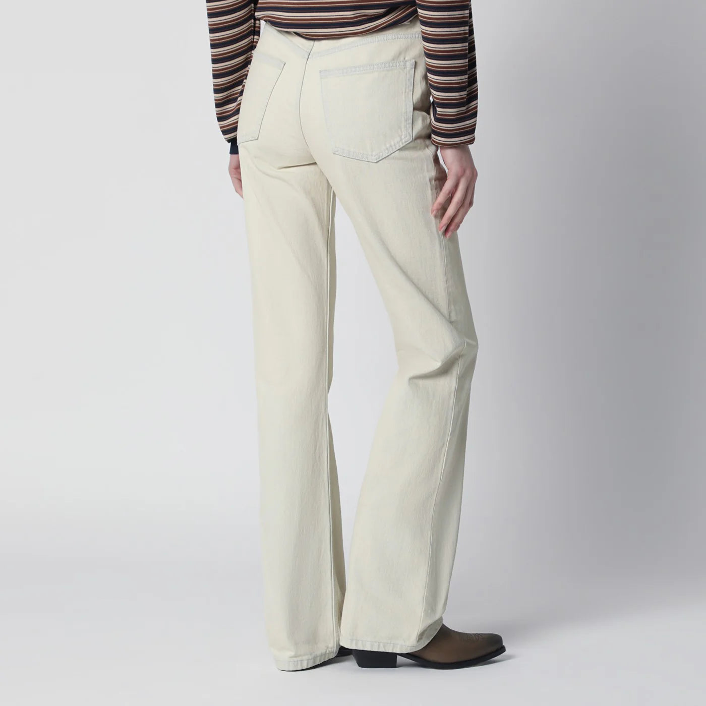 A.P.C. White jeans with faded effect