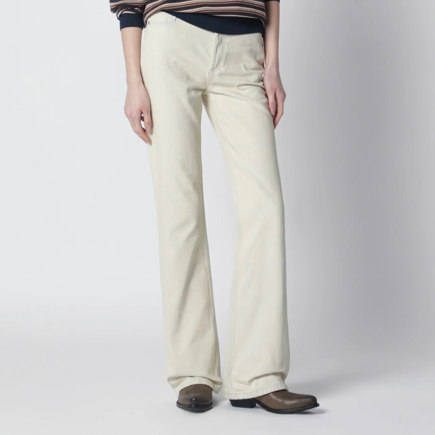 A.P.C. White jeans with faded effect