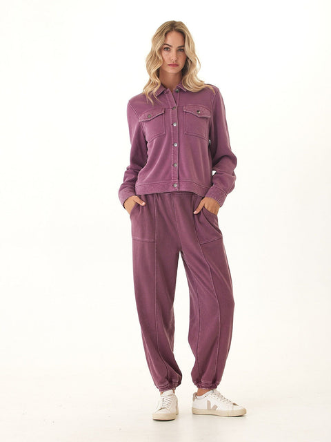 Abbey Mineral Wash CVC Fleece Jacket