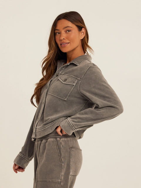 Abbey Mineral Wash CVC Fleece Jacket