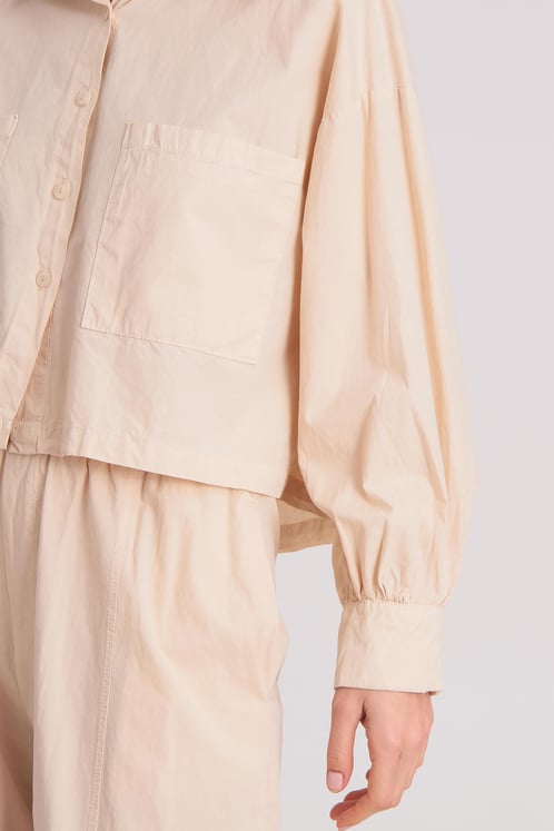 Abby Cropped Shirt-Shirt-REVER-standard size-Urbanheer