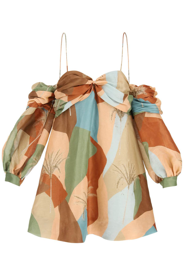 'Abby' Linen Silk Mini Dress-women > clothing > dresses > mini-Raquel Diniz-40-Multicolor-Urbanheer
