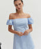 Abigail Cotton Blend Off Shoulder Mini Dress