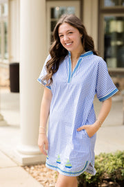 Abigail Mini | Set Sail Gingham-Dress-The Coastal Crane-S-Urbanheer