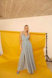 Abito In Maglia Jersey Laminata Con Spacco-Dress-Valentina Rio-38-Urbanheer