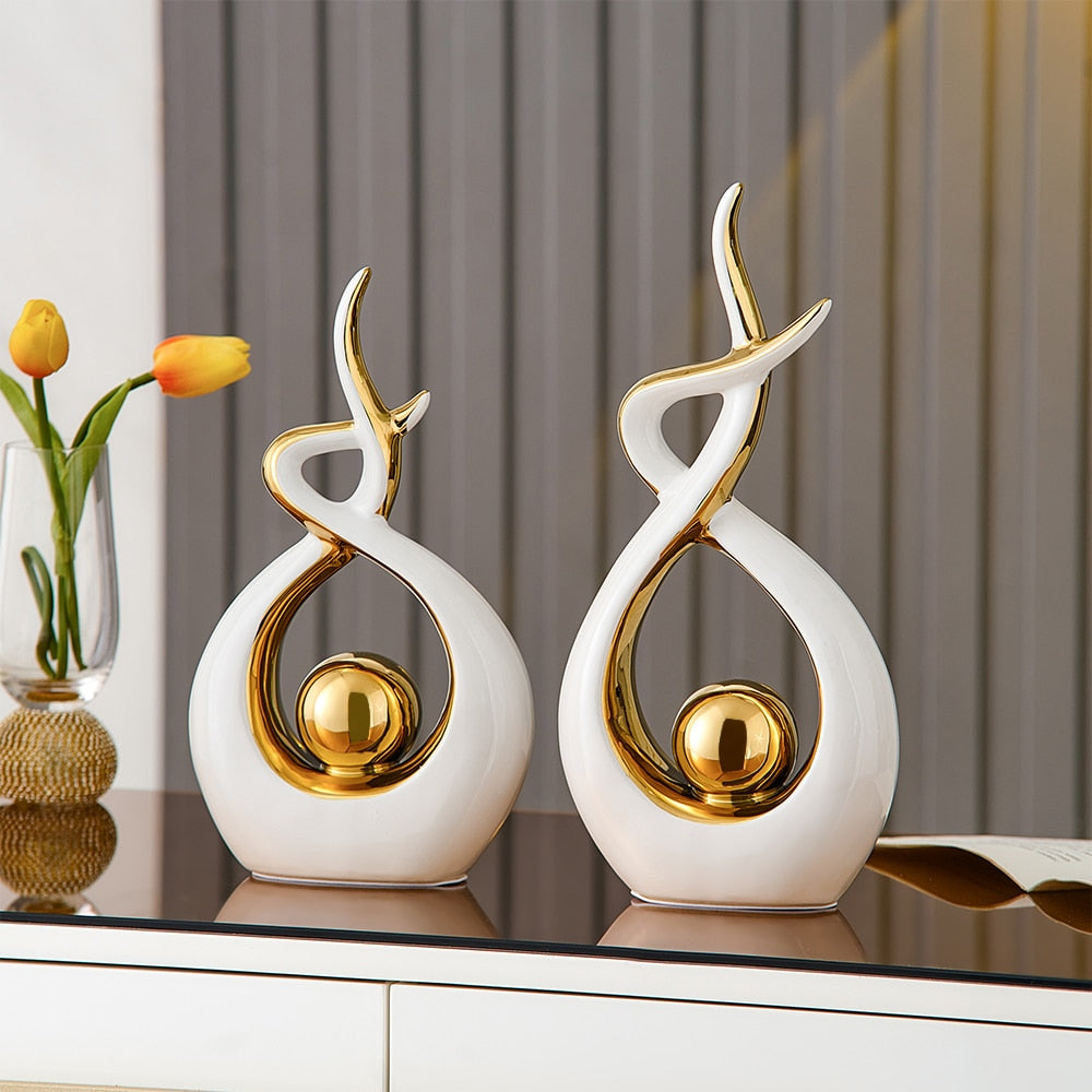 Abstract Sculpture Ceramic Statue Home Décor Figurines-Figurines & Miniatures-Ai BlakHom-A-Urbanheer