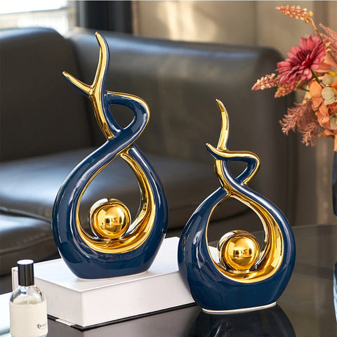 Abstract Sculpture Ceramic Statue Home Décor Figurines-Figurines & Miniatures-Ai BlakHom-A-Urbanheer