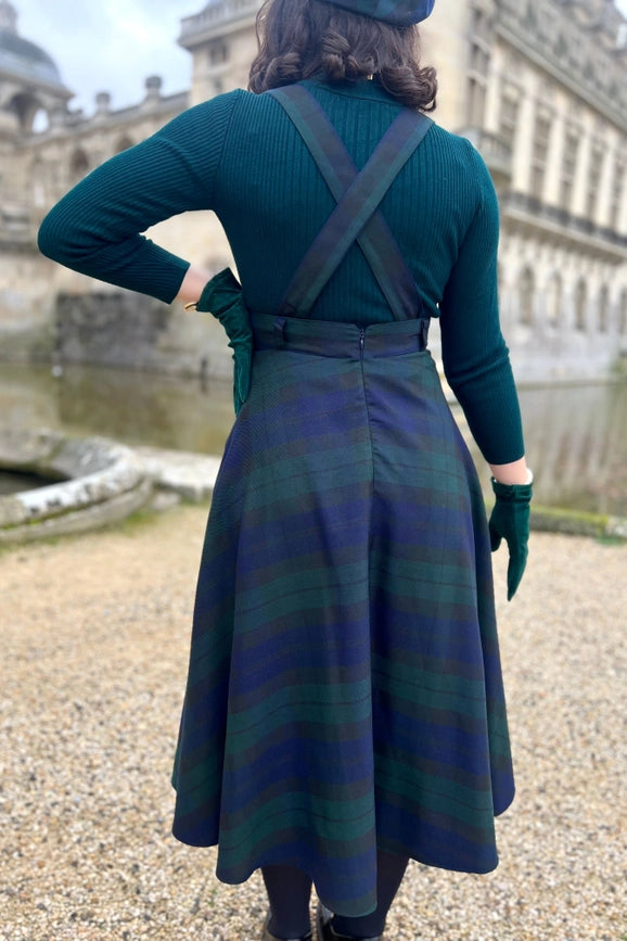 Académia Green Tartan Skirt-Skirt-Pivoine Signature-XS-Urbanheer