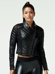 Acceleration Asym Moto Mesh Leather Jacket-Jacket-Blanc Noir-XS-Black-Urbanheer
