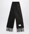 Acne Studios Black wool scarf with logo