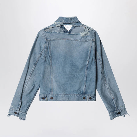 Acne Studios Distressed denim jacket Light blue