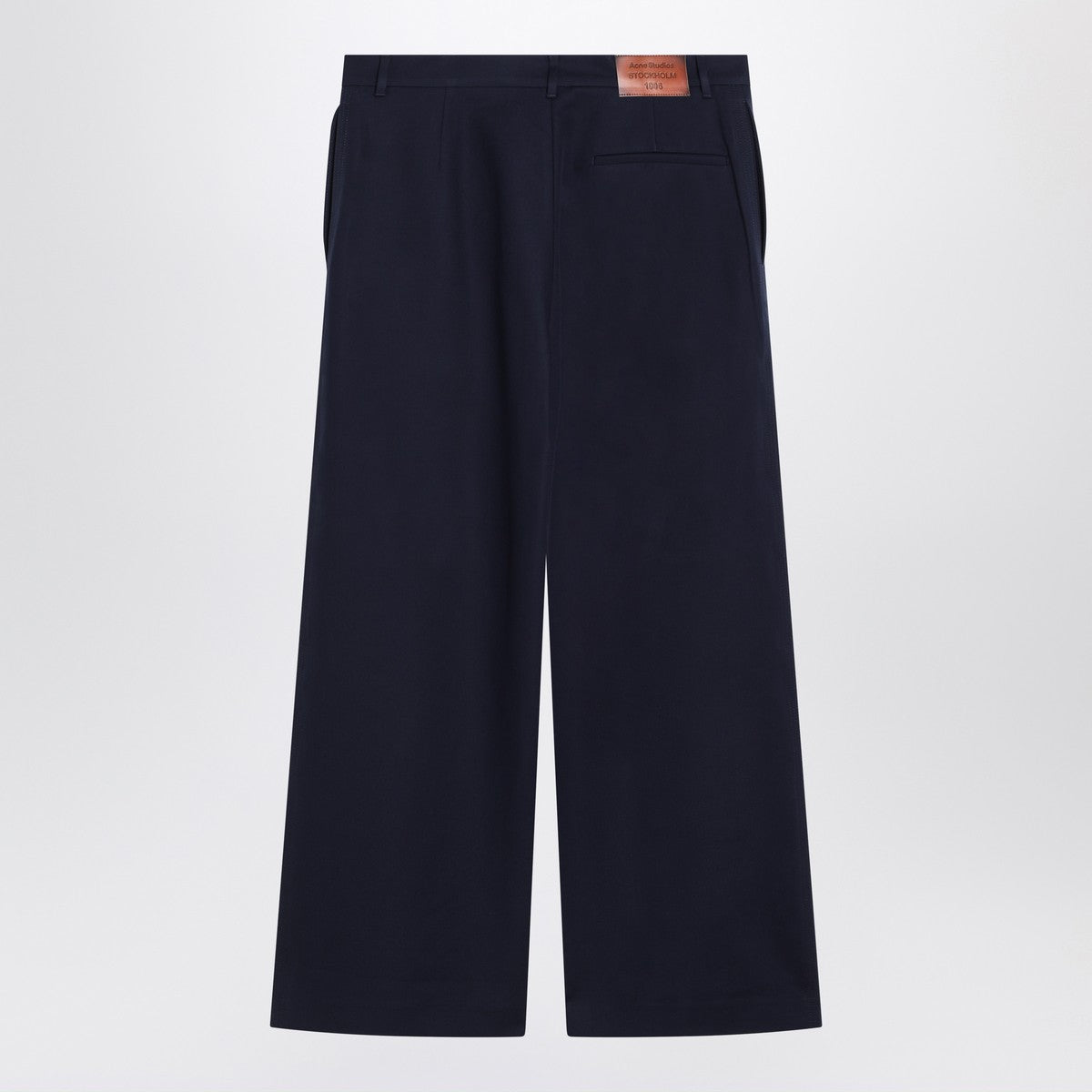 Acne Studios Navy blue satin trousers