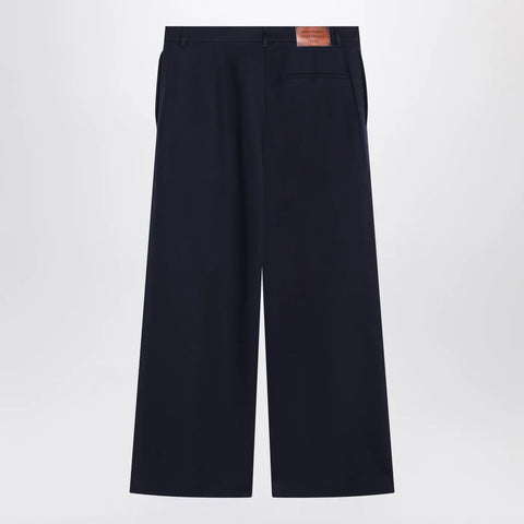 Acne Studios Navy blue satin trousers