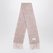 Acne Studios Pink wool scarf with logo