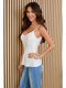 Adjustable Strap Silky Tank Top White-Tank Top-MILIO MILANO-XS-White-Urbanheer