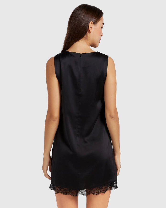 After Party Lace Mini Dress - Black-Dress-Belle & Bloom-XS-Urbanheer