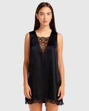 After Party Lace Mini Dress - Black-Dress-Belle & Bloom-XS-Urbanheer