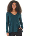 Agatha Textured Slub Jersey Slit Long Sleeve