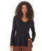 Agatha Textured Slub Jersey Slit Long Sleeve