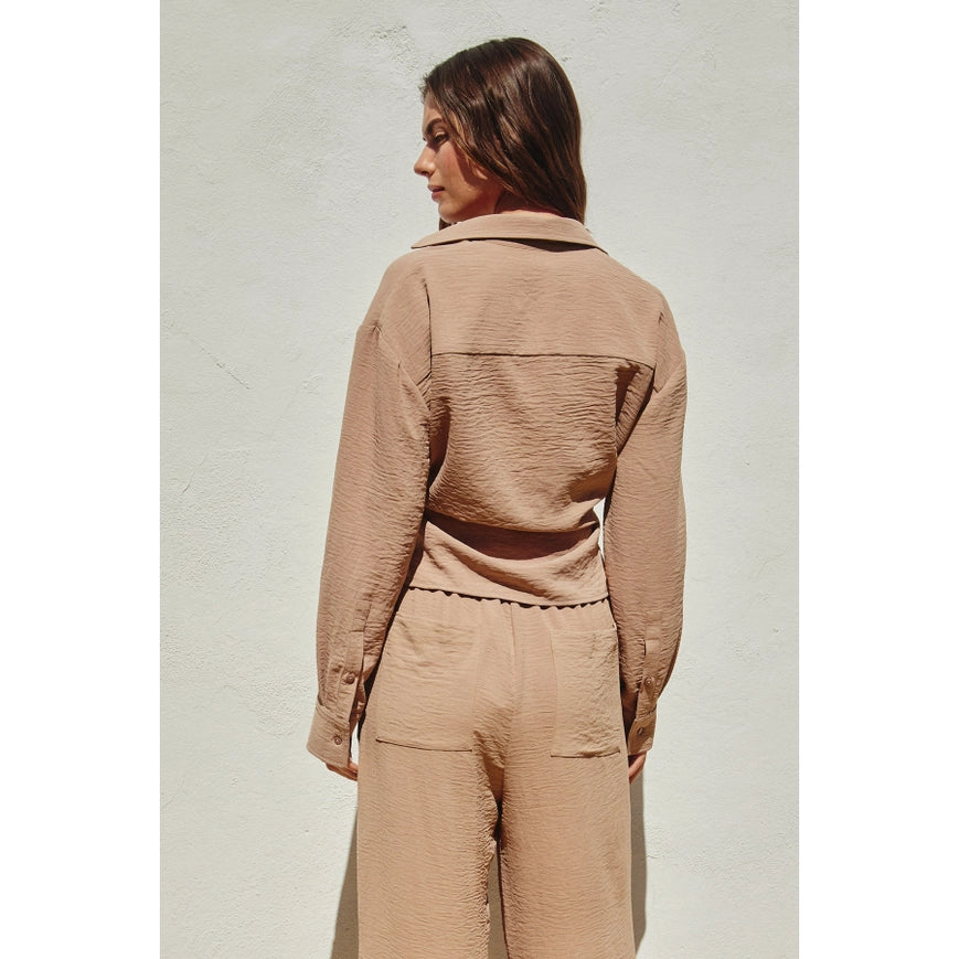 Air Flow Knot Front Top Sand-TOP-Dress Forum-S-Urbanheer