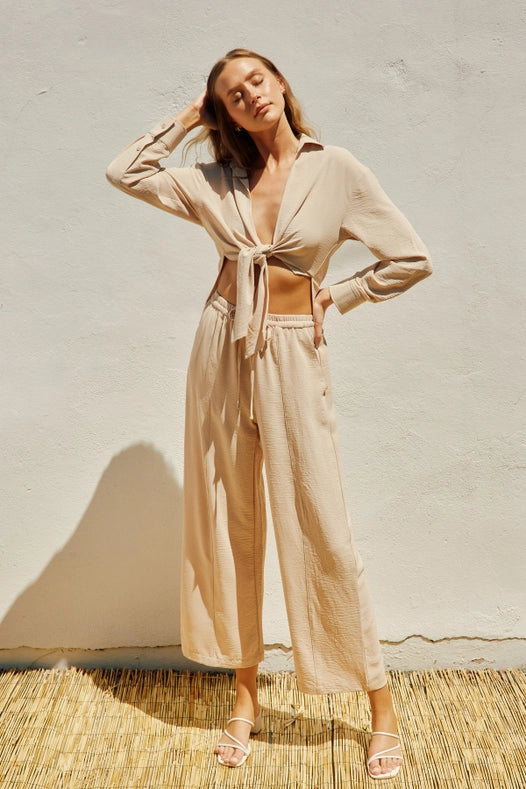 Air Flow Relaxed Pull On Pants SAND-Pants-Dress Forum-S-SAND-Urbanheer