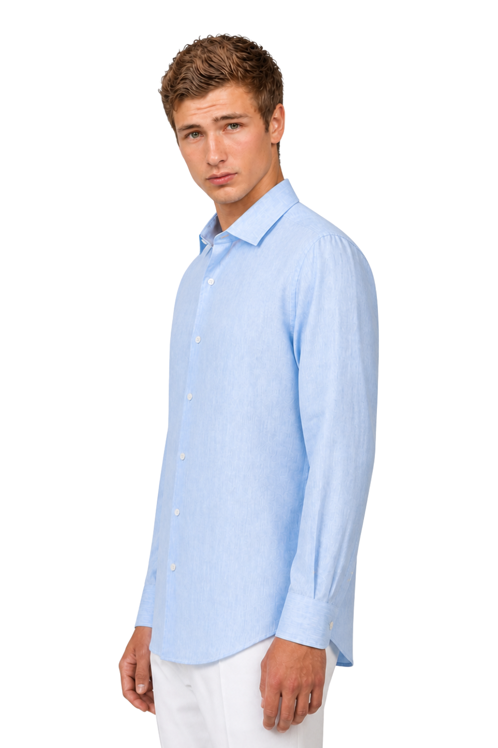 Airefinery Azure Linen Relaxed Shirt