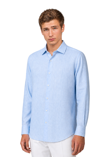 Airefinery Azure Linen Relaxed Shirt