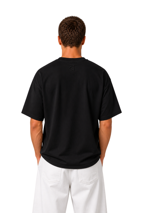 Airefinery Breathe — Black Boxy-Fit Cotton T-Shirt