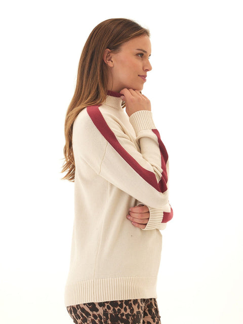 Akiko Cotton Blend Turtleneck Sweater