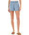 Alayna Grid Plaid Stretch Chambray Cargo Short