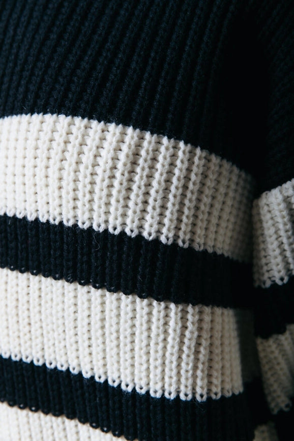 Alba Stripe Knit | Black/White-Sweater-Colourful Rebel-XS-Black/white-Urbanheer