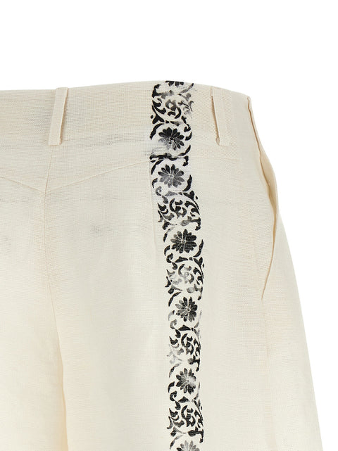 Alberta Ferretti Fortuny Linen Shorts