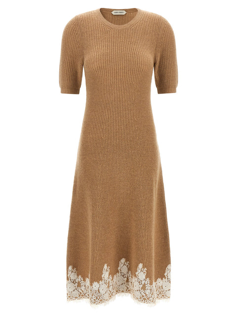 Alberta Ferretti Lace Hem Dress