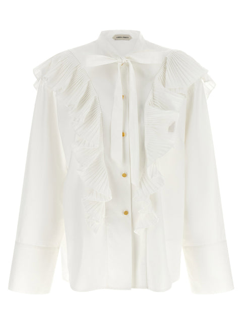 Alberta Ferretti Pleated Ruffle Shirt