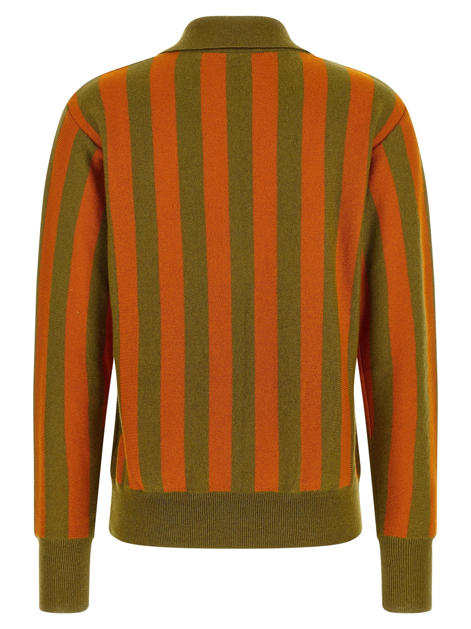 Alberto Biani Striped Knit Polo Shirt