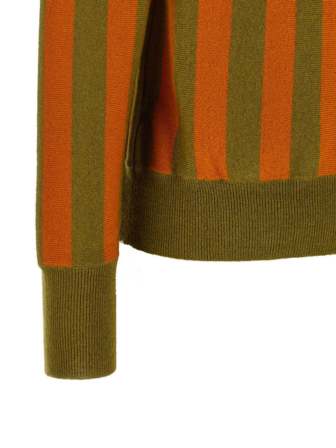 Alberto Biani Striped Knit Polo Shirt